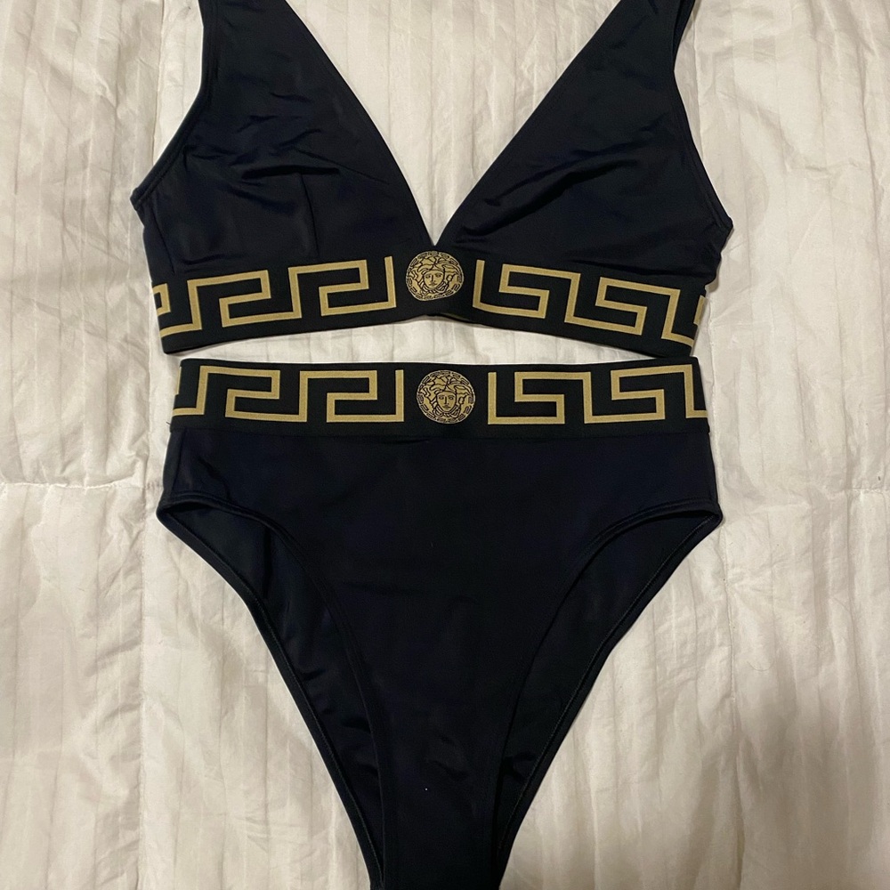 Versace swim top and bottom NEW never worn